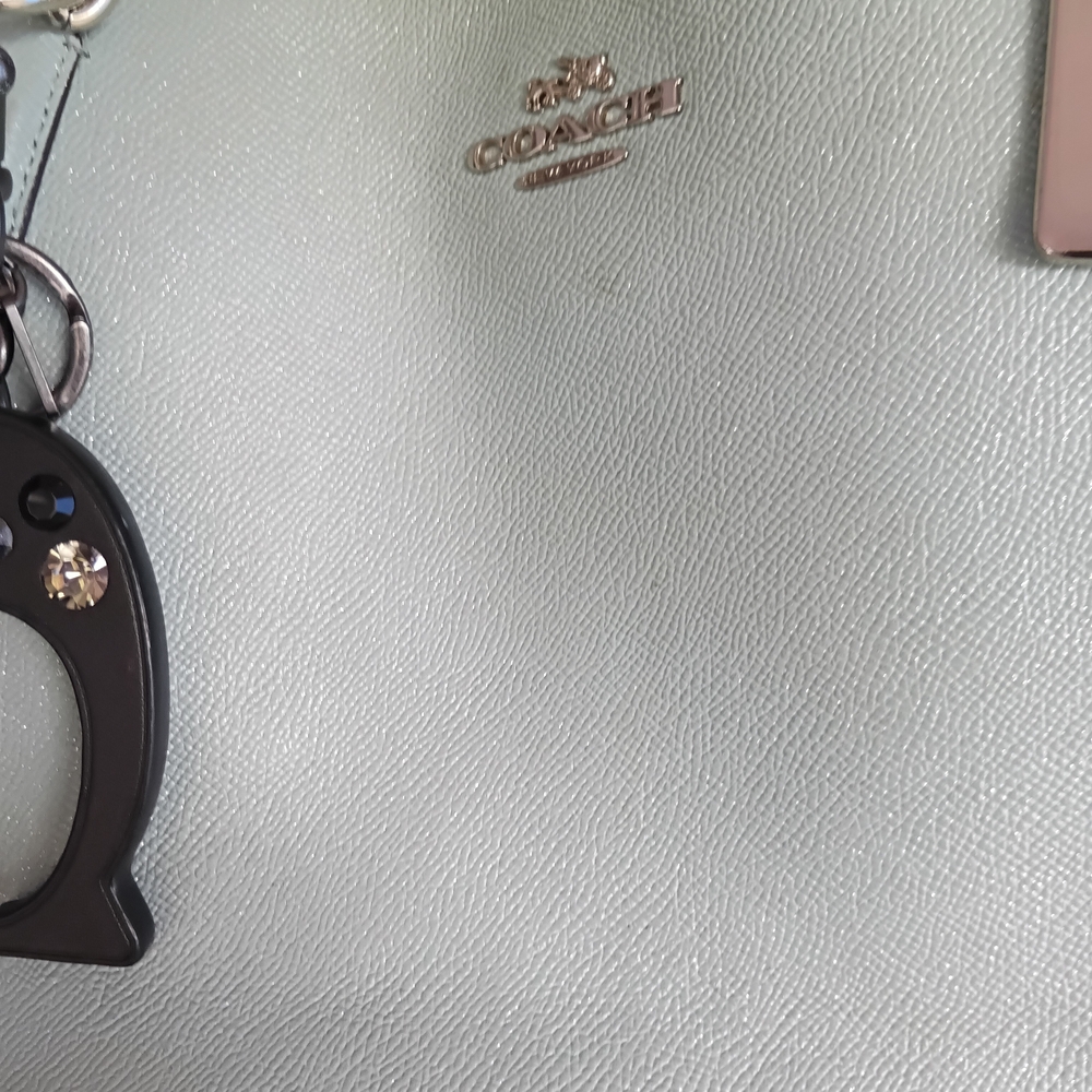 Coach Light Blue Leather Tote - Picture 13 of 16